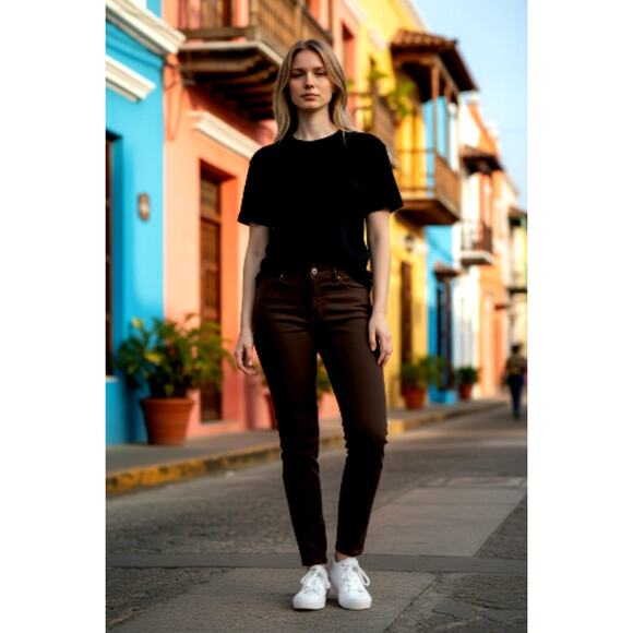 Juicy Couture Womens Black Stretchy Straight Leg Jeans - Size 12 - Picture 2 of 7